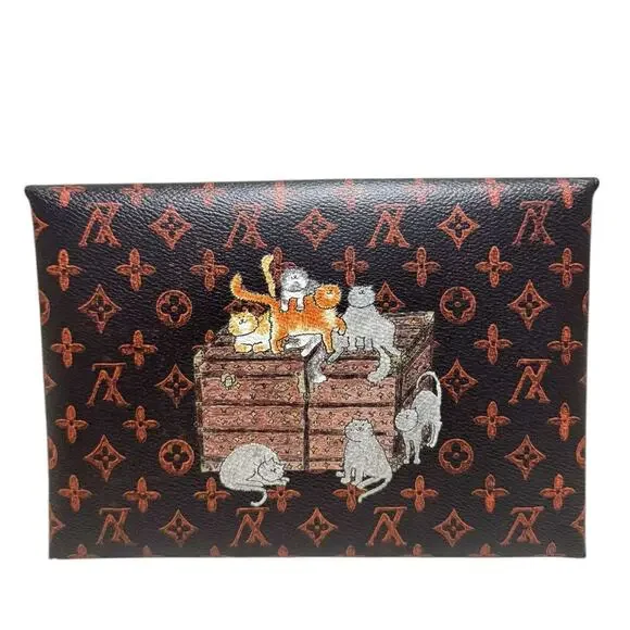 Louis Vuitton Catogram Kirigami bags 3-Pochettes Grace Coddington cats LV Rare - Picture 6 of 15